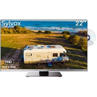 SYLVOX TV 12V 1080P LED Fernseher | 48.25MHz-863.25MHz Frequenzbereich | FM Radio Funktion | Knackiges Bild und fesselnder Ton DVB-C/T2/S2 CI+| eingebauter DVD-Player| Sleep Timer|EPG