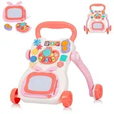 Chipolino Lauflernwagen Funny Games, Tasten, Musik, Telefon, Piano, Zeichenbrett pink