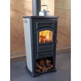 EEK A+ Kaminofen Forte creme mit Herdplatte - 5,4kW - Creme