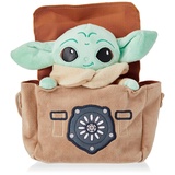 Simba 6315875807 - Disney Mandalorian Grogu mit Tasche, 25cm, Fanartikel, Baby Yoda, The Child, Plüschfigur, ab den ersten Lebensmonaten