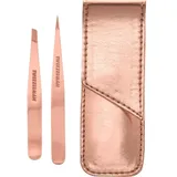 Tweezerman Petite Pinzetten-Set mit Etui Rose Gold