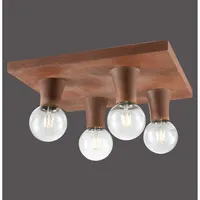 Just light. Deckenleuchte Turn me Rost 4-flammig