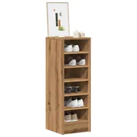 VidaXL Schuhschrank Artisan-Eiche 32x35x92 cm Holzwerkstoff