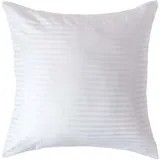 Homescapes Kissenbezug Gestreift 60 x 60 cm Weiss