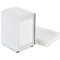 Relaxdays 2 x Serviettenspender Retro, weiß