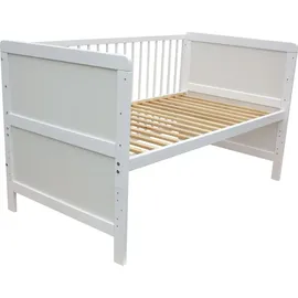 Micoland Kinderbett Juniorbett Beistellbett 3in1 weiß