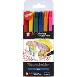 Sakura Koi Colouring Pinselstifte Set - 6 leuchtende Farben - flexible Pinselspitze - auf Wasserbasis zum Mischen und für Aquarelleffekte