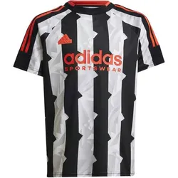 ADIDAS Kinder Shirt Tiro Kids, BLACK/CWHITE/BRIRED, 128