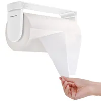simpletome Küchenrollenhalter Ohne Bohren Einhandträne Küchenrollenhalter Wandmontage Papierrollenhalter Aufbewahrung Organisator (Weiß)