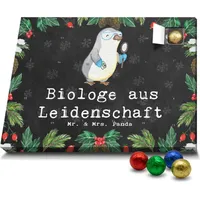 Mr. & Mrs. Panda Schoko Adventskalender Biologe Leidenschaft - Schwarz - Geschenk, Schokoladen Adventskalender, Labor, Mitarbeiter, Master, Studium... - Schwarz