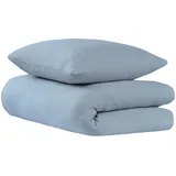 SCHIESSER Lennox Uni Hellblau 135 x 200 cm + 80 x 80 cm