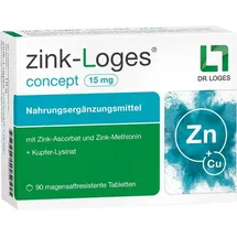 Dr. Loges Zink-Loges concept 15 mg magensaftresistente Tabletten 90 St.