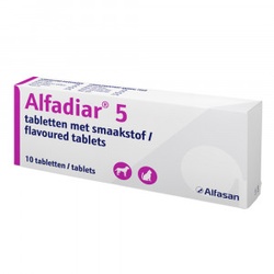 Alfadiar 5 voor kat en kleine hond tot 9 kg  100 tabletten
