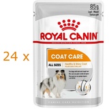 Royal Canin Sparpaket:24x85g Royal Canin Care Nutrition CCN Coat Care Hundefutter nass