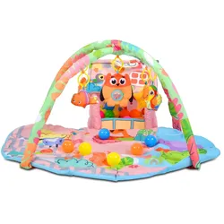 Moni Spielbogen Happy Farm Activity Center 30 Spielbälle kleines Haus Greiflinge pink