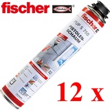 12x FISCHER Pistolenschaum 1K PUP S 750 ml Schaum Montageschaum Bauschaum 539197