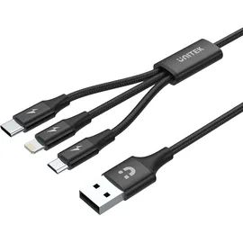 UNITEK 3 in 1 Multi-Ladekabel (1.20 m, USB 2.0), USB Kabel