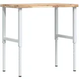 vidaXL Werkbank 100x60x(73-99,5) cm Massivholz Akazie Rechteckig