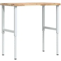 vidaXL Werkbank 100x60x(73-99,5) cm Massivholz Akazie Rechteckig