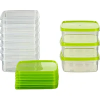 MiraHome Vorratsdosen Set 10x0,3L quadratisch grün – Perfekt zur Aufbewahrung & Organisation für Lebensmittel – Vorratsdosen mit Deckel Luftdicht – Gefrierdosen für Mealprep & Küche – Austrian Quality