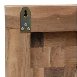 vidaXL Kopfteil Wandmontiert Natur Massivholz Teak