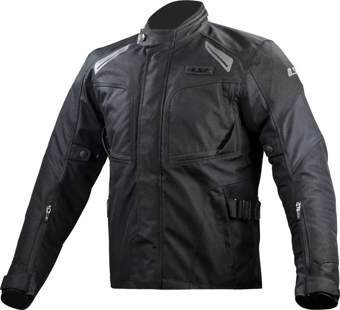 LS2 Phase waterdichte motorfiets textieljas, zwart, 3XL Voorman