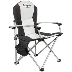 KINGCAMP Camping Falt Stuhl Hochlehne Klapp Sessel Garten Angel Kühltasche 160kg