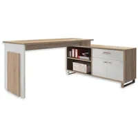 Stella Trading Eckschreibtisch Eiche Sonoma Optik / Weiß