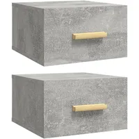 vidaXL Hängenachtschrank 2 Stk. 35 x 35 x 20 cm Betongrau
