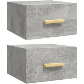 vidaXL Hängenachtschrank 2 Stk. 35 x 35 x 20 cm Betongrau