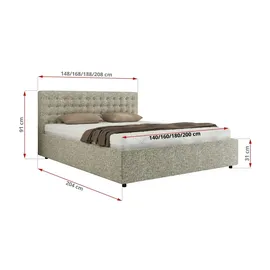 MKS Meble PAVO CLASSIC 180 x 200 cm Beige