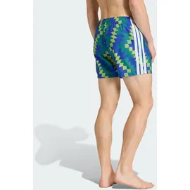 adidas Football-Inspired Graphic Badeshorts Bright Yellow/White S