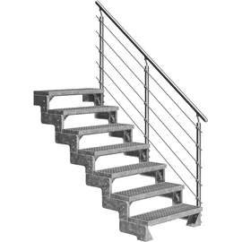 DOLLE Außentreppe Gardentop 126-154 cm Aluminium