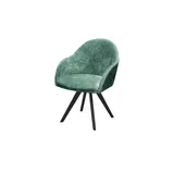 Woodford Polsterstuhl  Cross , grün , Maße (cm): B: 61,5 H: 84,5 T: 62.0