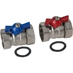 Zewotherm Verteiler-Anschluss-Set  Messing, 62 mm, für Rundrohr