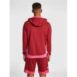 hummel LEAD Zip Polyester Hoodie biking red S