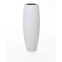 Vivanno Bodenvase Fiberglas Magnum Weiß Matt - 80x23