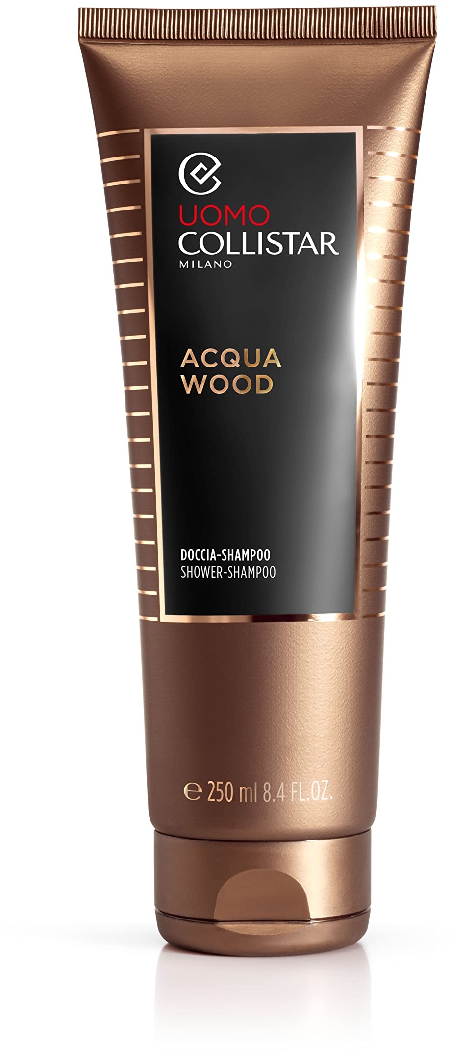 Collistar Acqua Wood Duschgel-Shampoo für Männer, reinigt Körper und Haare, pflegt und spendet Feuchtigkeit, ohne SLES, 250 ml