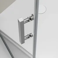Bernstein NANO Eckdusche mit Drehtür 90 x 195 cm Gelb Echtglas EX416