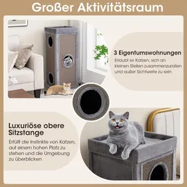 Goplus Kratzbaum 4-stöckig grau