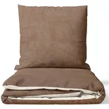 nyvi DreamScience Cashmere Touch Nougat/Natur 155 x 220 cm + 80 x 80 cm