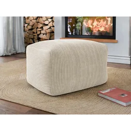 Mirjan24 Sitzsack, Beige, Textil, Rechteckig, 60x40x70 cm, Wohnzimmer, Hocker, Sitzsäcke, XXL Sitzsäcke