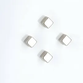 Zeller Magnete silber, Metall 1,0 x 1,0 x 0,99 cm, 4 St.