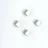 Zeller Magnete silber, Metall 1,0 x 1,0 x 0,99 cm, 4 St.