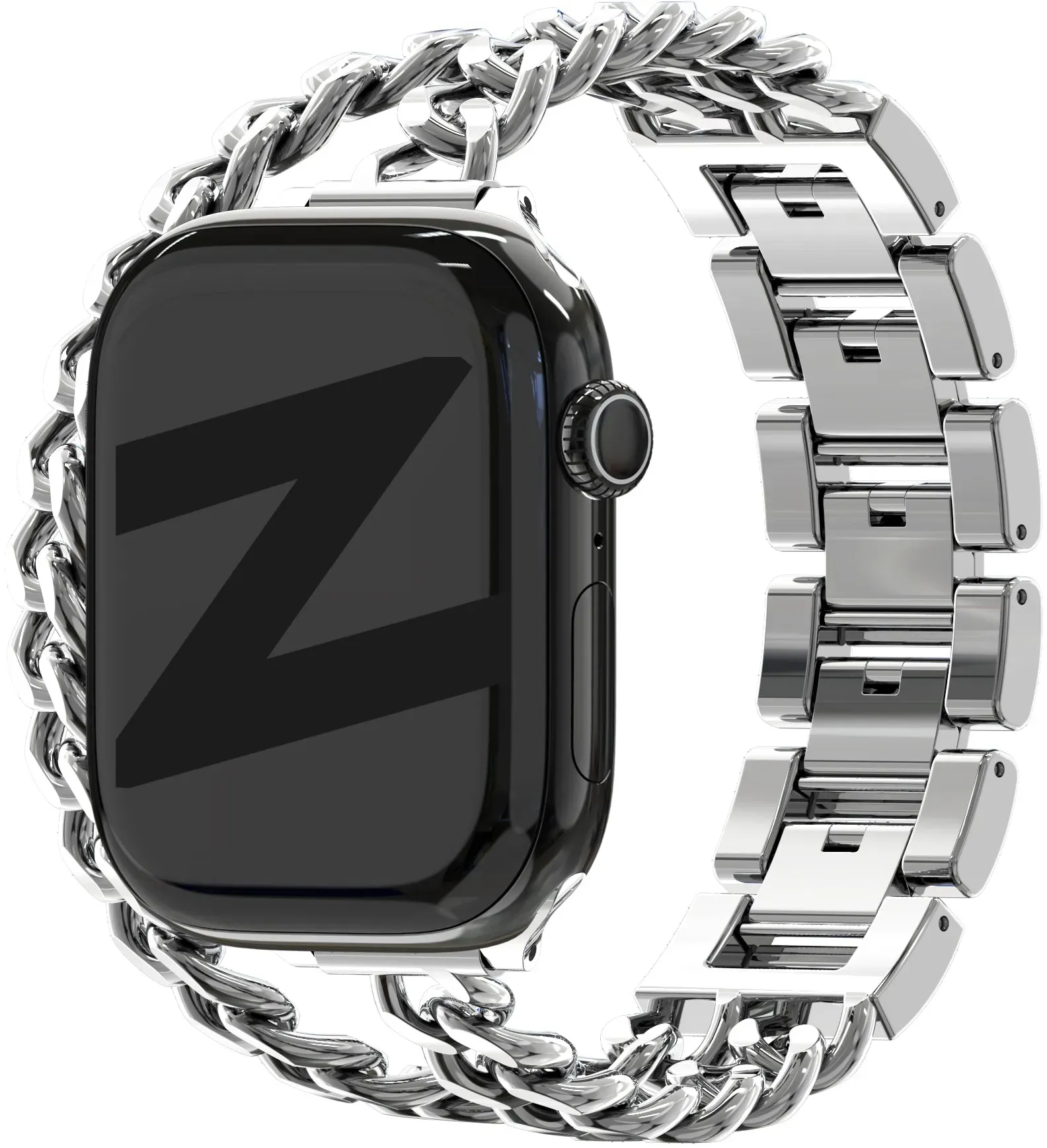 Bandz Apple Watch Armband Stahl 'Double Tour' für Apple Watch -  40mm - Silber - Clip Verschluss