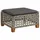 vidaXL Gartenhocker mit Kissen Grau 63,5x56x32 cm Poly Rattan