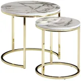 Wohnling Beistelltisch 2er-Set weiß