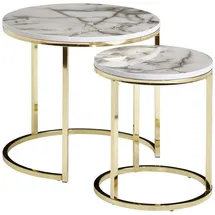 Wohnling Beistelltisch 2er-Set weiß