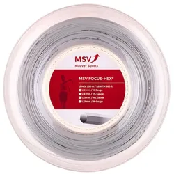 MSV Tennissaite Focus Hex (Haltbarkeit+Spin) weiss 200m Rolle