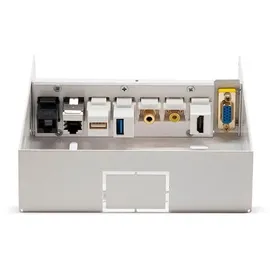 NANOCABLE 10.35.0003 - Multimedia Wandanschlussdose VGA+HDMI+JACK3.5+RCA+USB3.0+USB2.0+2xRJ45, weiß